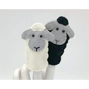 Handmade Felt Finger Puppet - Sheep