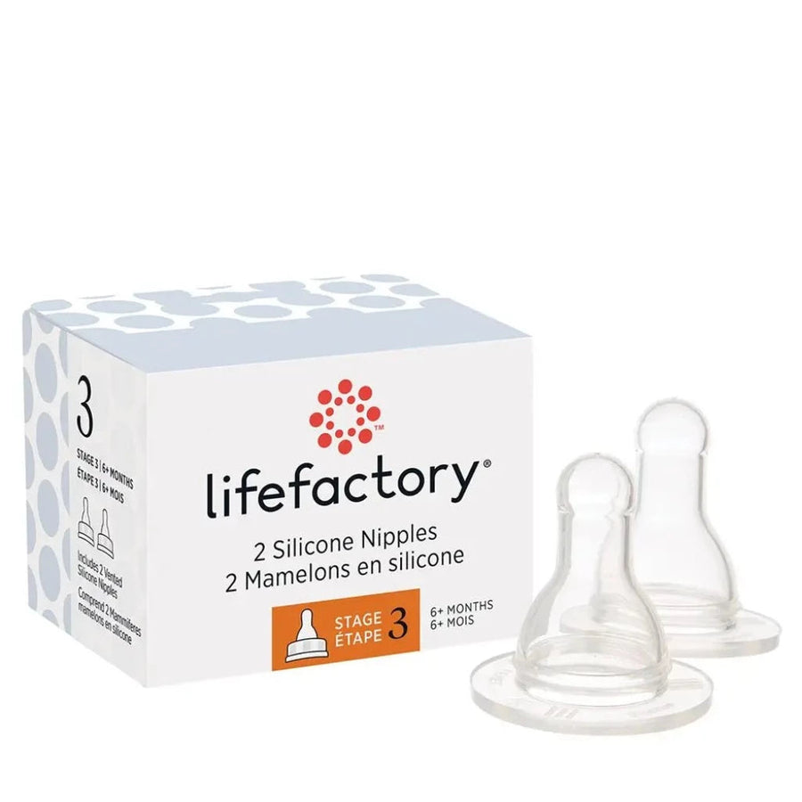 Silicone Nipples for Glass Bottles 2 Pack