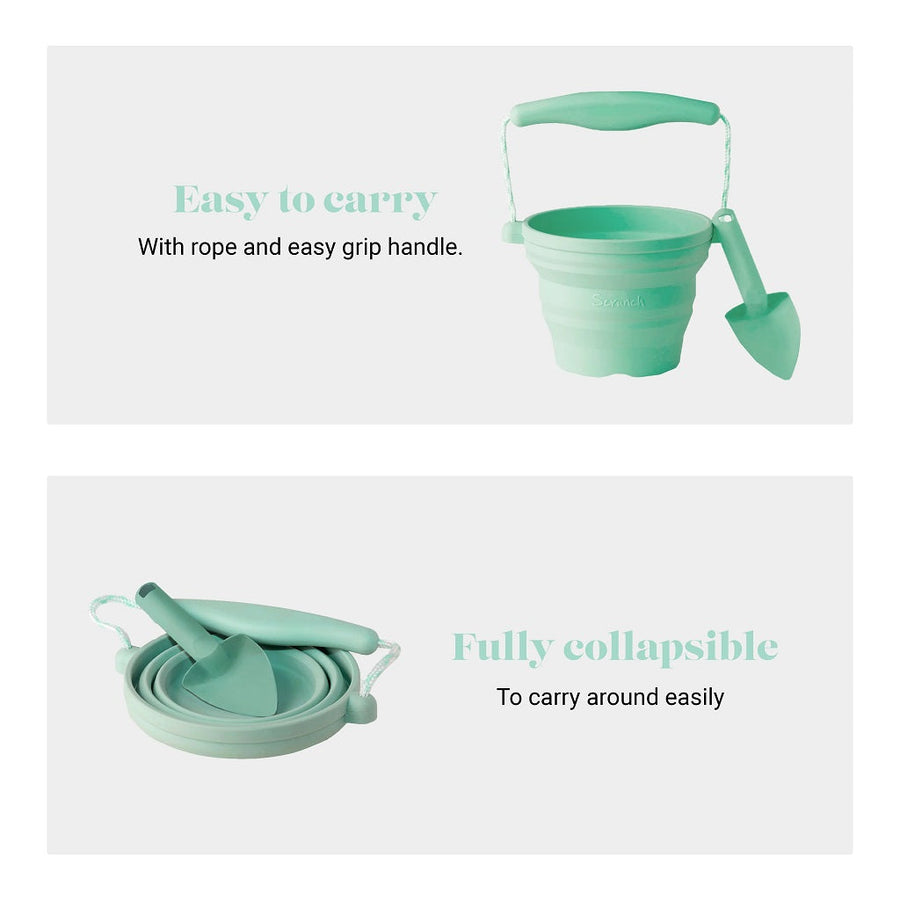 Silicone Seedling Pot + Spade - Mint