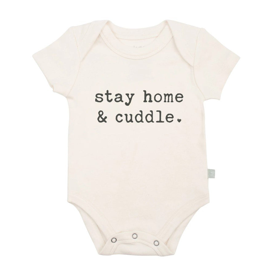 Stay Home and Cuddle Organic Graphic Bodysuit