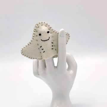 Handmade Felt Finger Puppet - Stingray