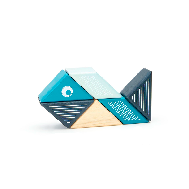 Travel Pal Magnetic Wooden Blocks Set - Whale