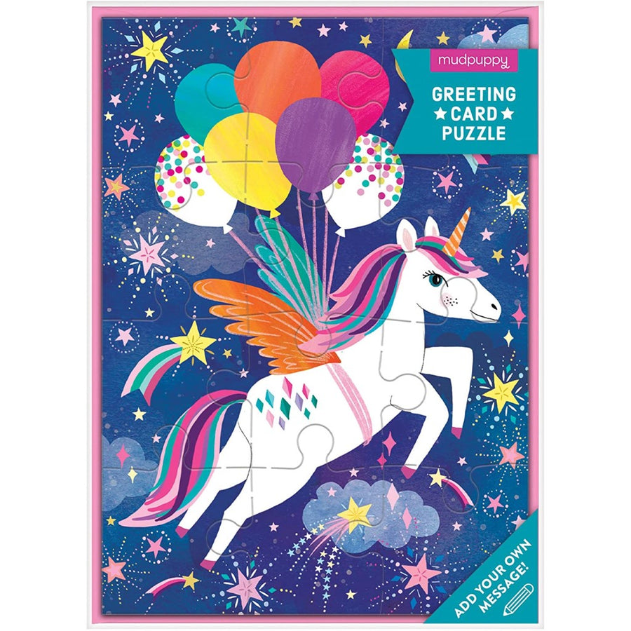 Greeting Card Puzzle - Unicorn Party