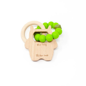 Wild Thing Silicone & Wood Teething Rattle