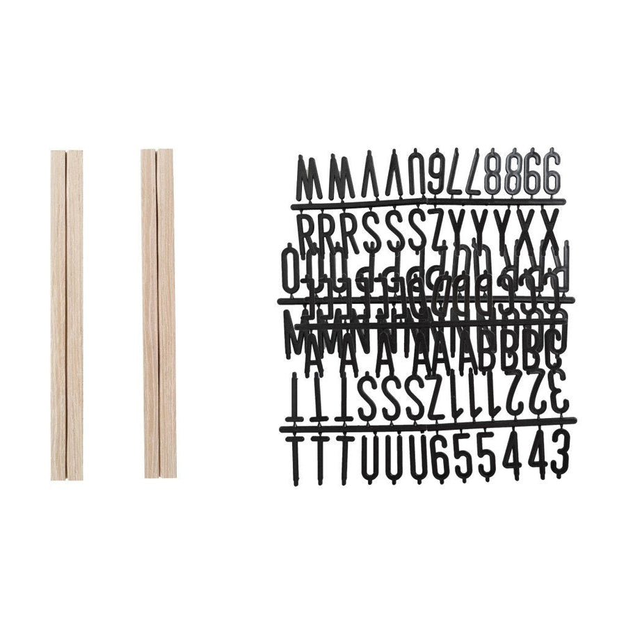 Wood Ledge & Letter Set - Neutral