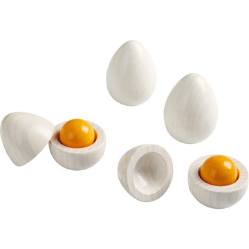 Wooden Eggs with Yolks Play Food